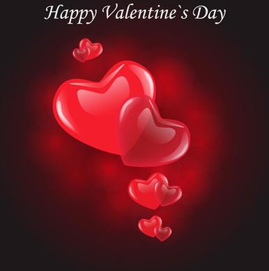 valentine day background with hearts vector