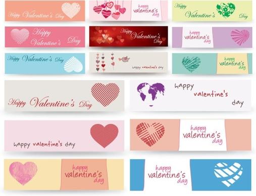 valentine day banner vector