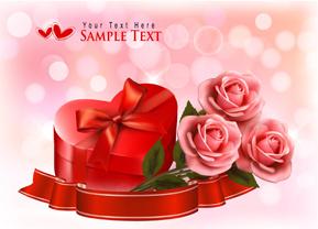 valentine day elements vector cards