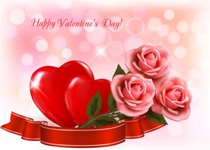 valentine day elements vector cards