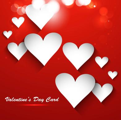 valentine day heart shaped cards vector