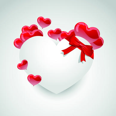 valentine day hearts elements vector