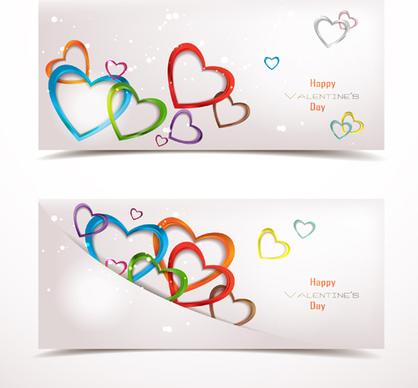 valentine day romantic banner vector