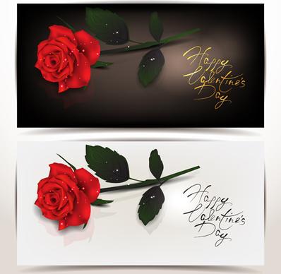 valentine day romantic banner vector