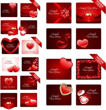 valentine day romantic elements vector