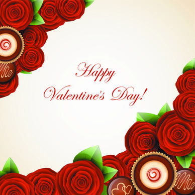 valentine day sweets cards vector