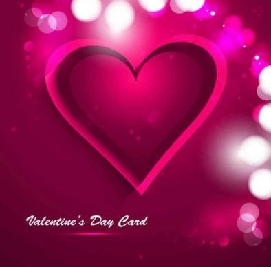valentine day with heart greeting card illustration vector
