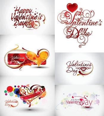 valentine day word theme vector
