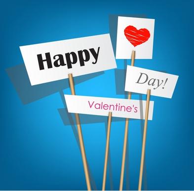 valentine love silhouette vector billboard happy