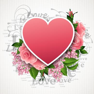 valentine red heart background creative vector