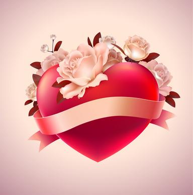 valentine red heart background creative vector