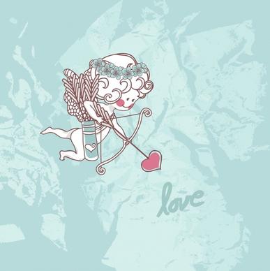 valentine vector lace elements painted