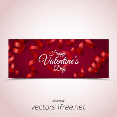 valentines day banner vector