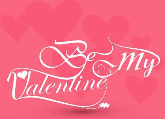 valentines day card with lettering text beautiful design vector