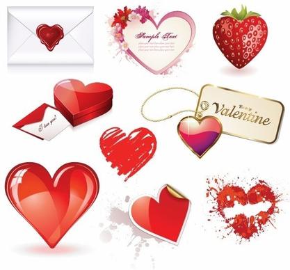 Valentines Day Heart Vector Set