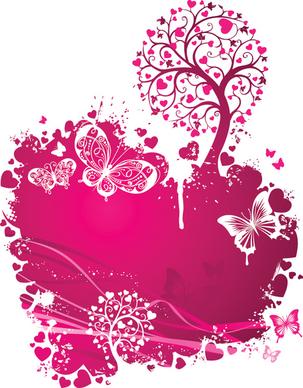 valentines day romantic ornaments vector