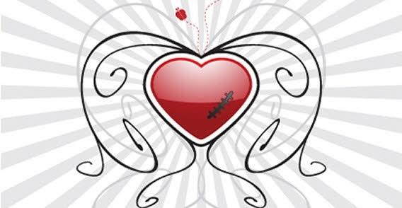Valentines heart background vector