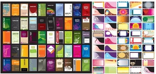variety of background card template vector