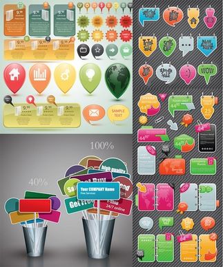 variety of decorative elements vector