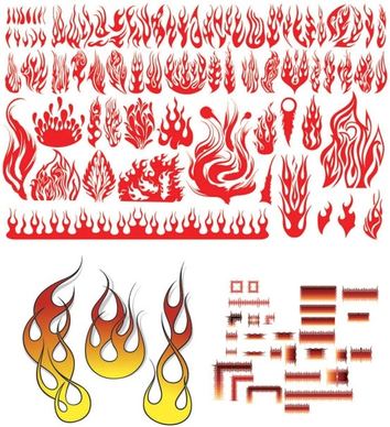 variety of practical fire totem clip art