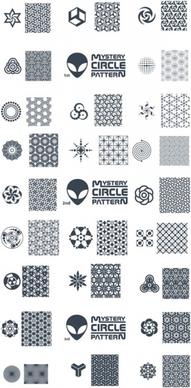 variety of tile pattern vector