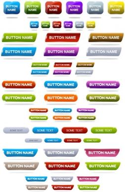variety of web20 button psd layered