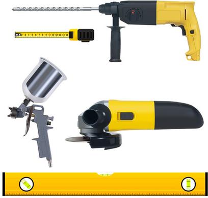 various building tools elements vector set
