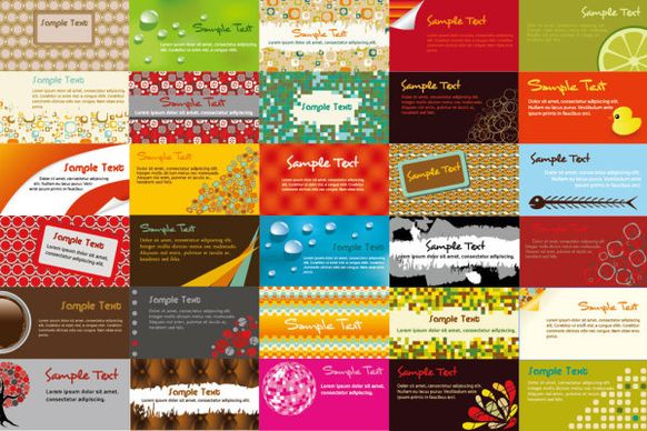 various business cards collection vector