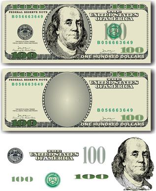 various money design elements vector