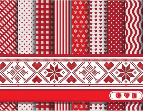 various patterns fabric pattern lines vector