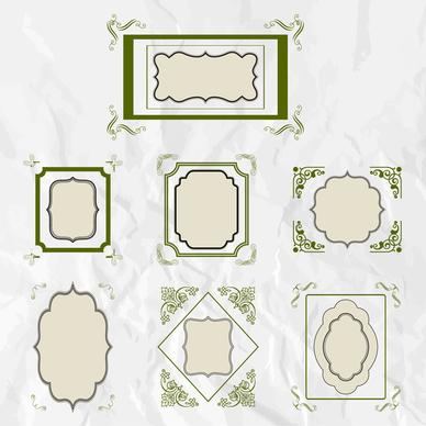 various shaped frames sets collection