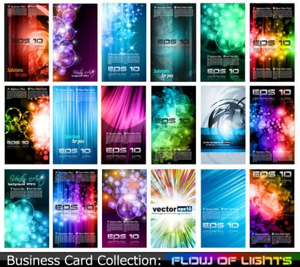 various style business card template vector set
