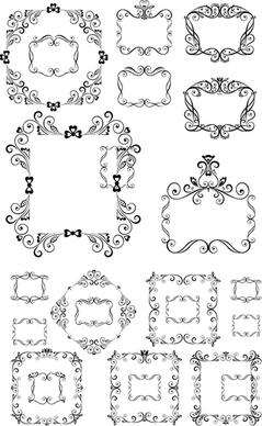 various swirl templates frame vector