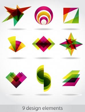 logo templates modern colorful geometric shapes