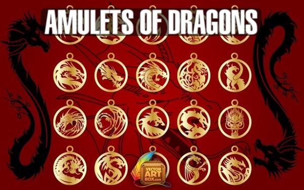 Vector Amulets of Dragons