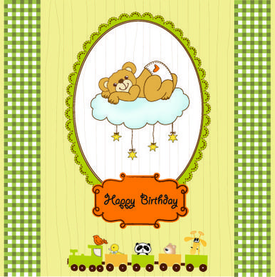 vector baby happy birthday backgrounds