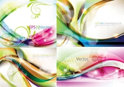 vector background beautifully colored wavy design