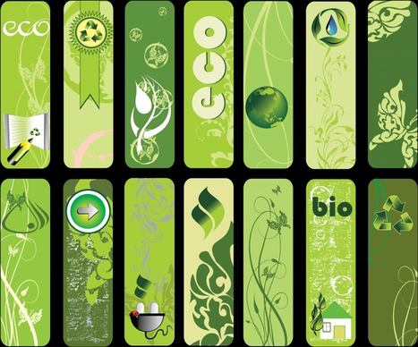 eco tags templates green vertical design