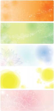 Vector Banners with Floral Background