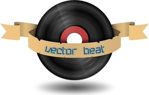 Vector Beat Record clip art