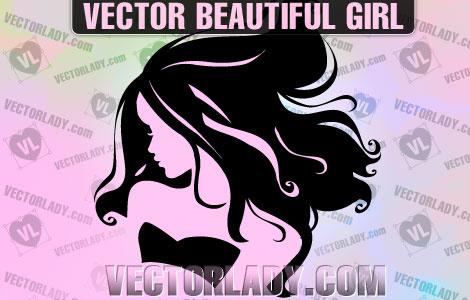 vector beautiful girl