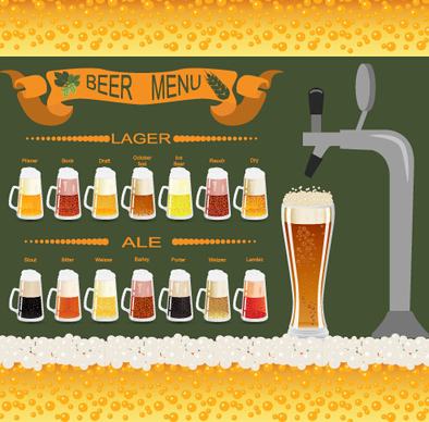 vector beer menu creative design graphic