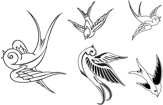 VECTOR BIRDS - SPARROWS