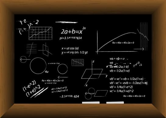 blackboard background math formulas black white hanndrawn decor