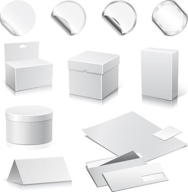 packing design elements shiny grey modern 3d sketch