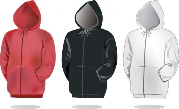 jacket templates modern design colored 3d sketch