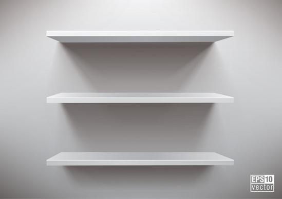 decorated shelf template modern elegant simple 3d sketch
