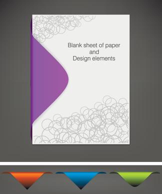 vector blank sheet of paper design elements