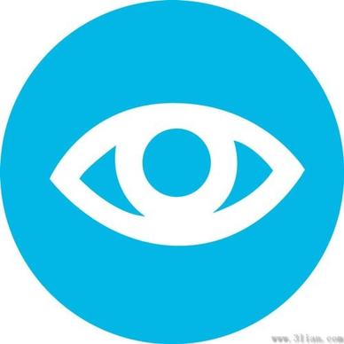 vector blue background eye icon