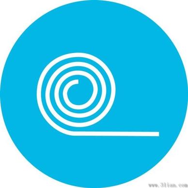 vector blue background wool icon